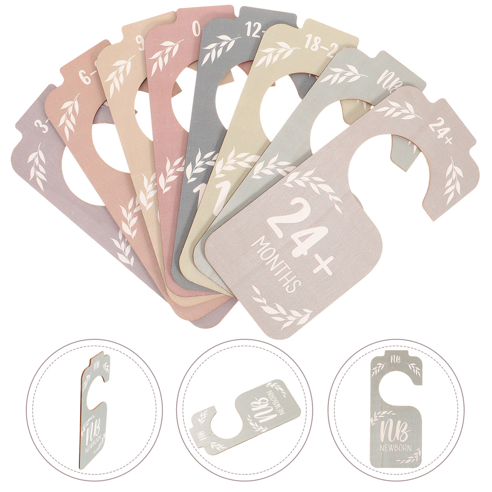 Baby Nursery Hangers - 8 قطع من فواصل مقاسات ملابس