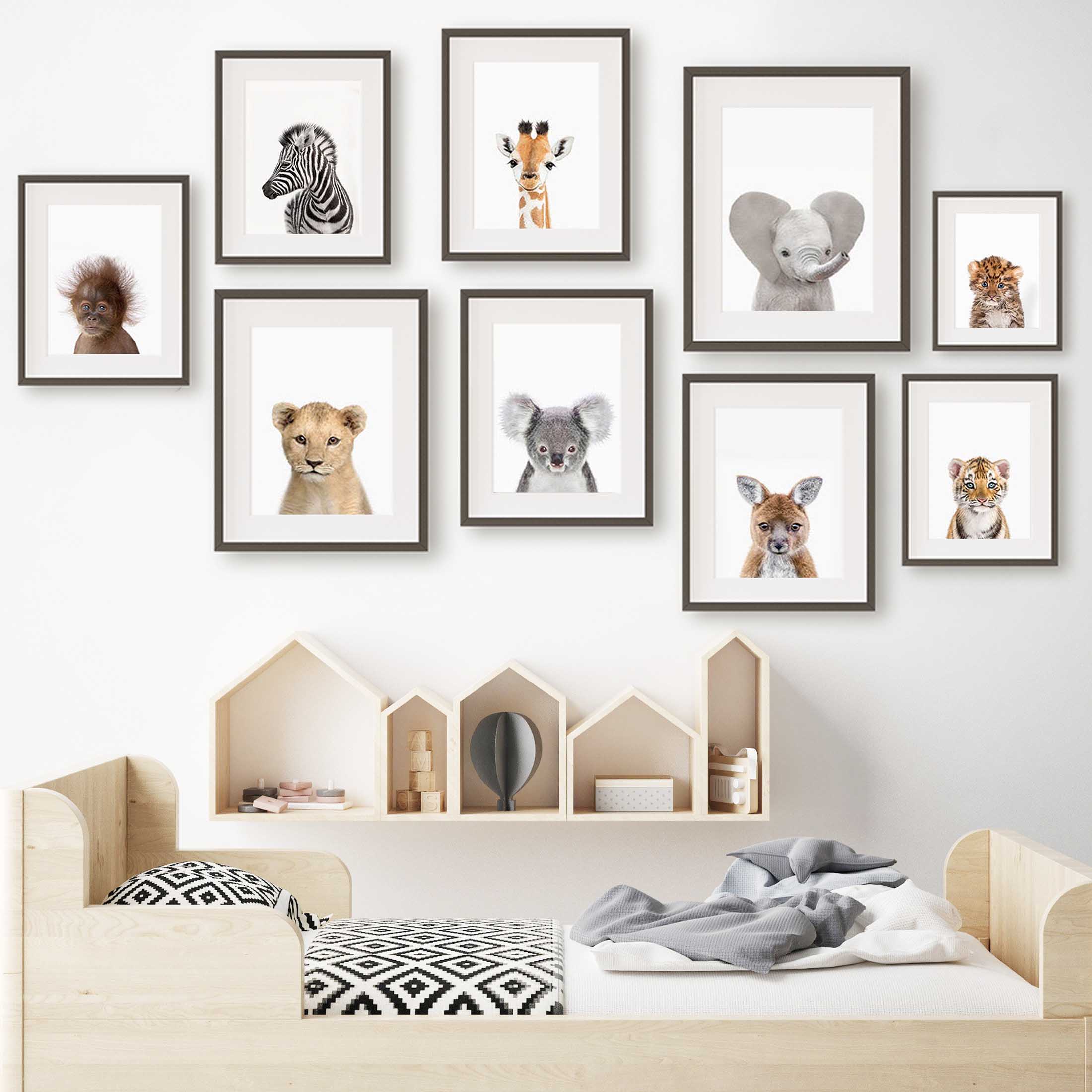 Baby Zoo Nursery - لوحات فنية جدارية لغرف الأطفال بتصميم