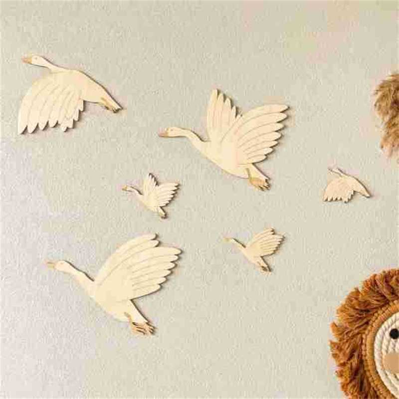Baby Nursery Furniture Sets - مجموعة ملصقات الحائط الخشبية Cygnet الطيور