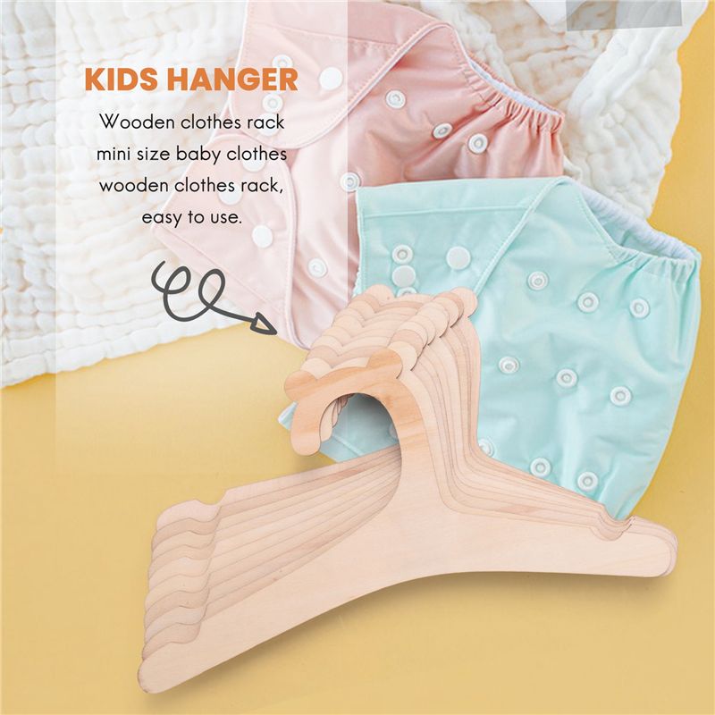 Baby Nursery Hangers - A04G-10 قطع من شماعات الملابس الخشبية