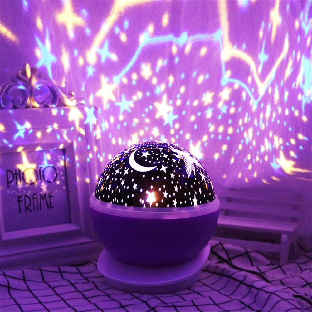 Baby Nursery Table Lamp - مصباح ليلي بروجيكتور للسماء المرصعة بالنجوم،