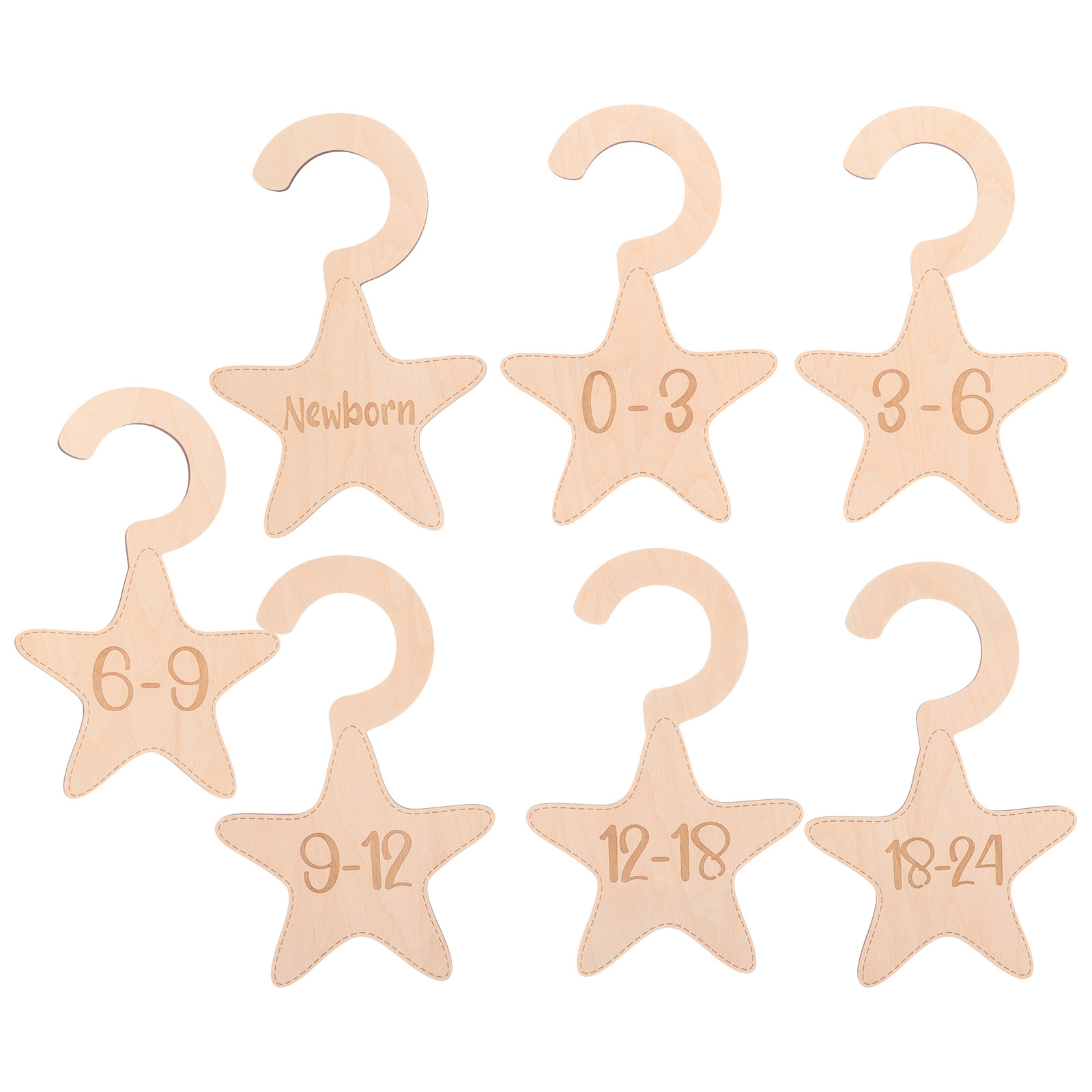 Baby Nursery Hangers - 7 قطع من فواصل خزانة ملابس