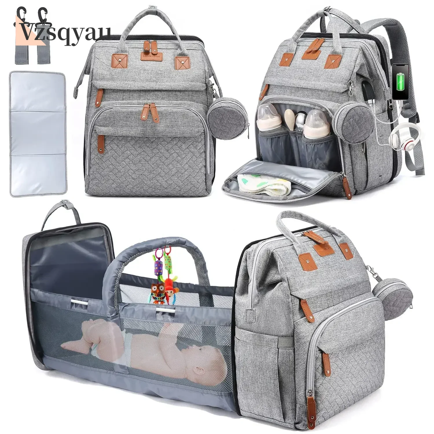 Baby Nursery Backpack - جديد أكياس تغيير الحفاضات الطفل محطة