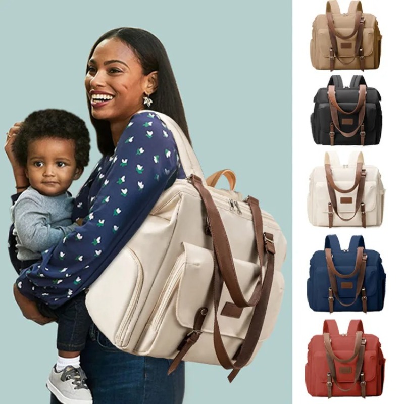 Baby Nursery Backpack - حقيبة ظهر لحفاضات الأطفال مقاومة للماء،