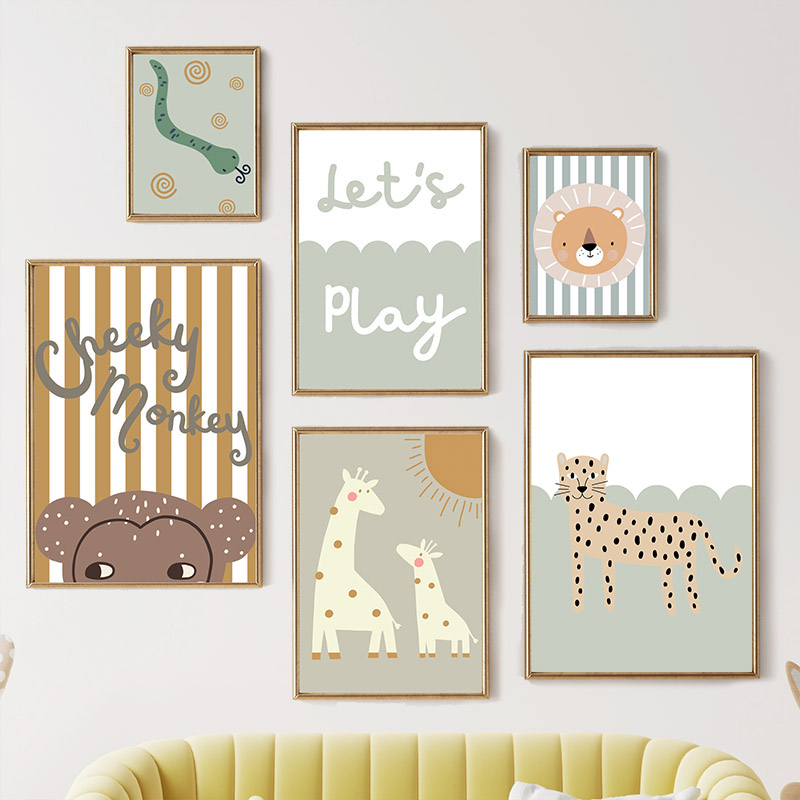 Baby Nursery Animal Pictures - لوحات فنية جدارية للأطفال بتصميمات كرتونية:
