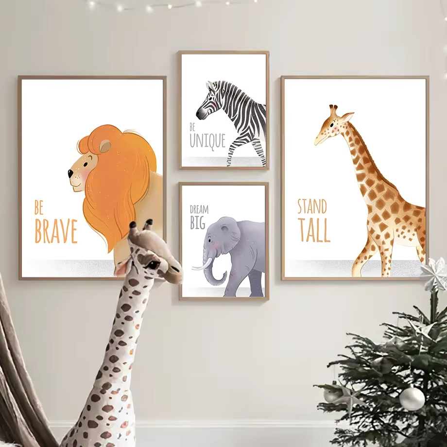 Baby Nursery Animal Pictures - اقتباسات ملهمة الحضانة جدار الفن جدارية