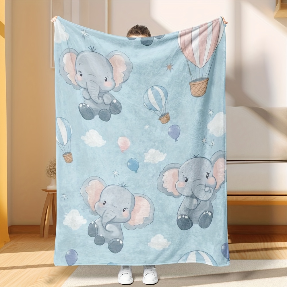 بطانية أطفال بتصميم فيل صغير ر - مراجعة Baby Nursery Hot Air Balloon Theme وسعره