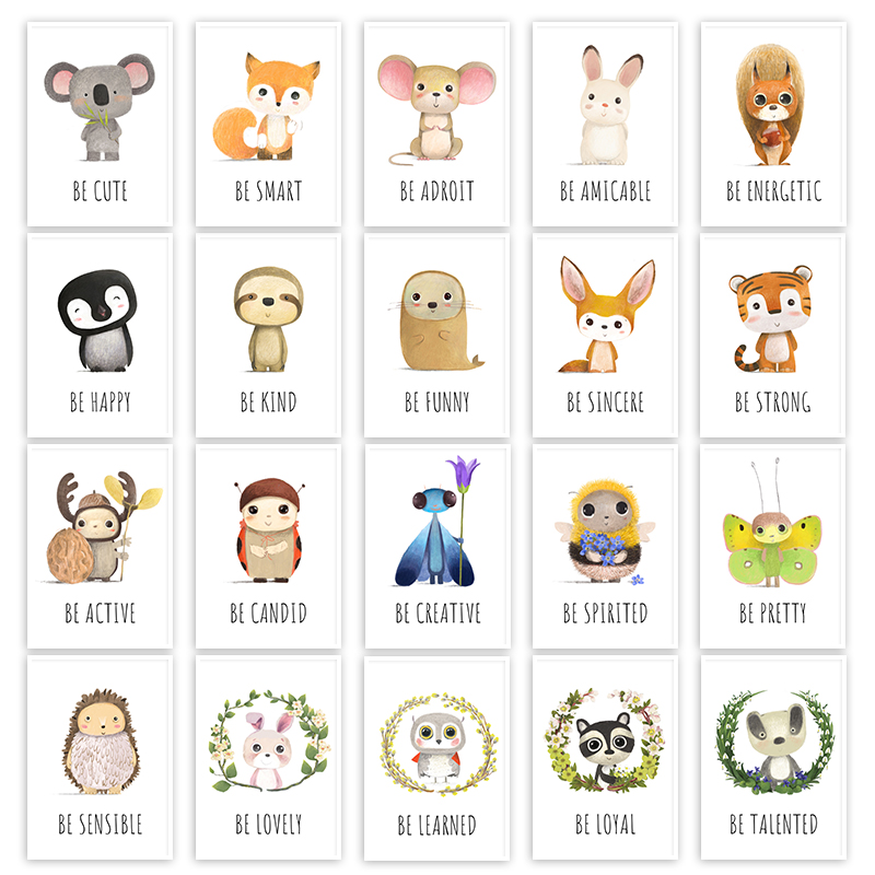 الحيوان قماش المشارك و طباعة أ - مراجعة Baby Nursery Animal Pictures وسعره