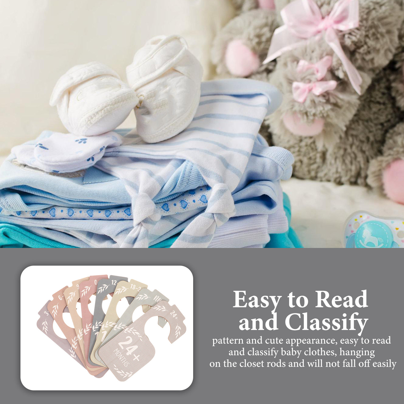 8 قطع من فواصل مقاسات ملابس ال - مراجعة Baby Nursery Hangers وسعره
