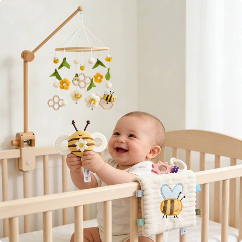 لعبة خشبية معلقة على شكل نحلة  - مراجعة Baby Nursery Themes وسعره
