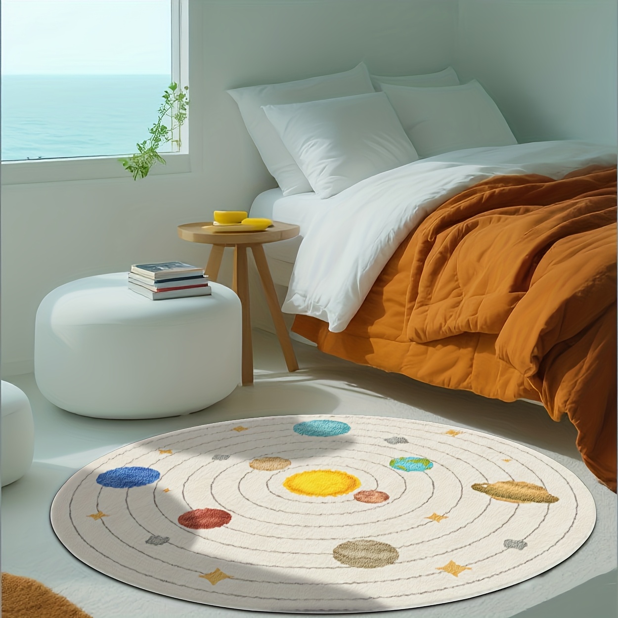 سجادة أرضية دائرية لطيفة بتصمي - مراجعة Baby Nursery Themes وسعره