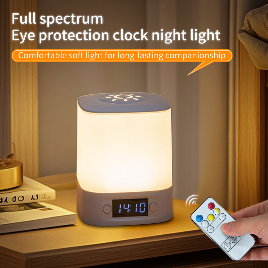 ضوء ليلي LED محمول مع عرض وقت  - مراجعة Baby Nursery Table Lamp وسعره