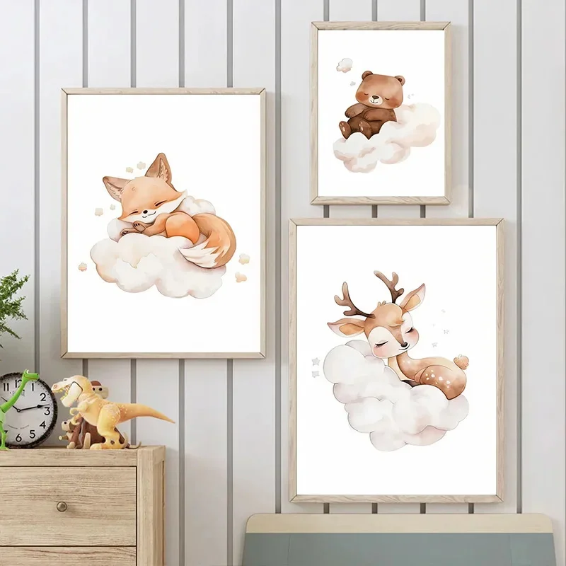 الكرتون سحابة الحيوان حائط لوح - مراجعة Baby Nursery Animal Pictures وسعره