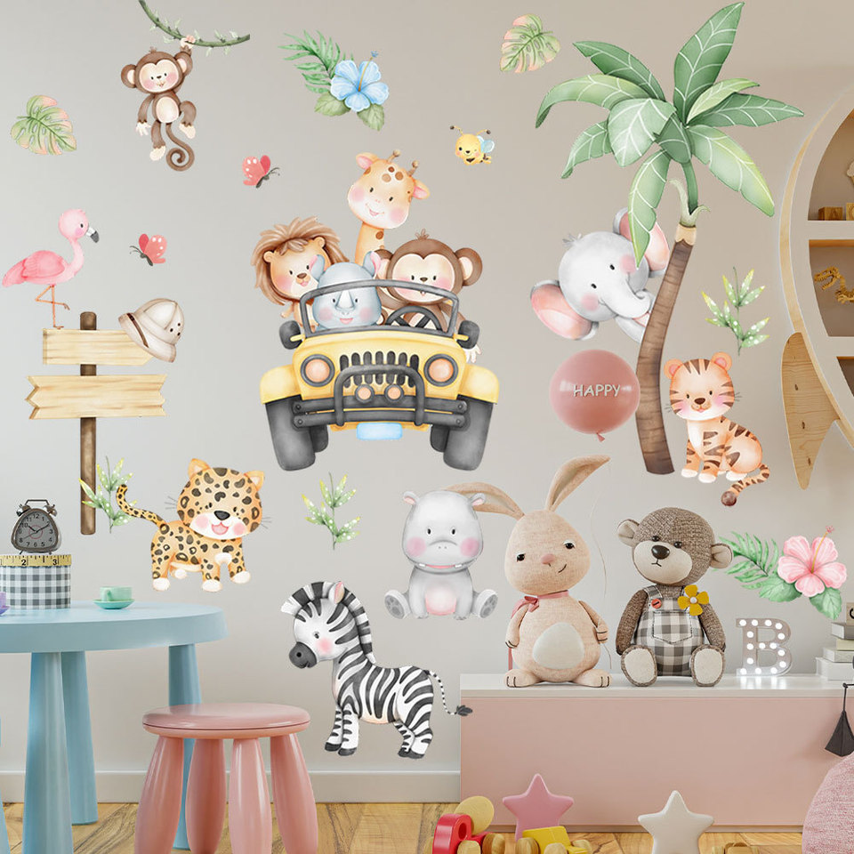 غرفة أطفال، ملصق حائط بتصميم ك - مراجعة Baby Zoo Nursery وسعره