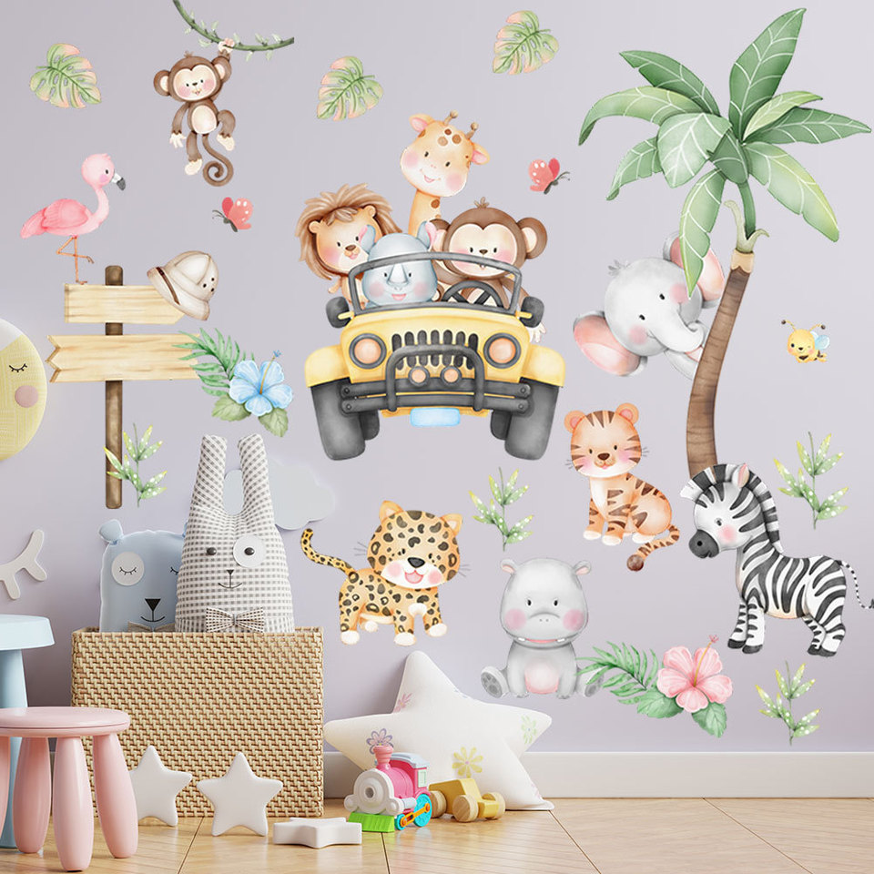 غرفة أطفال، ملصق حائط بتصميم ك - مراجعة Baby Zoo Nursery وسعره