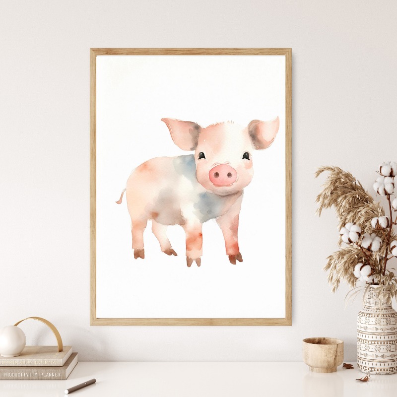 ملصقات ومطبوعات حيوانات المزرع - مراجعة Baby Nursery Animal Pictures وسعره