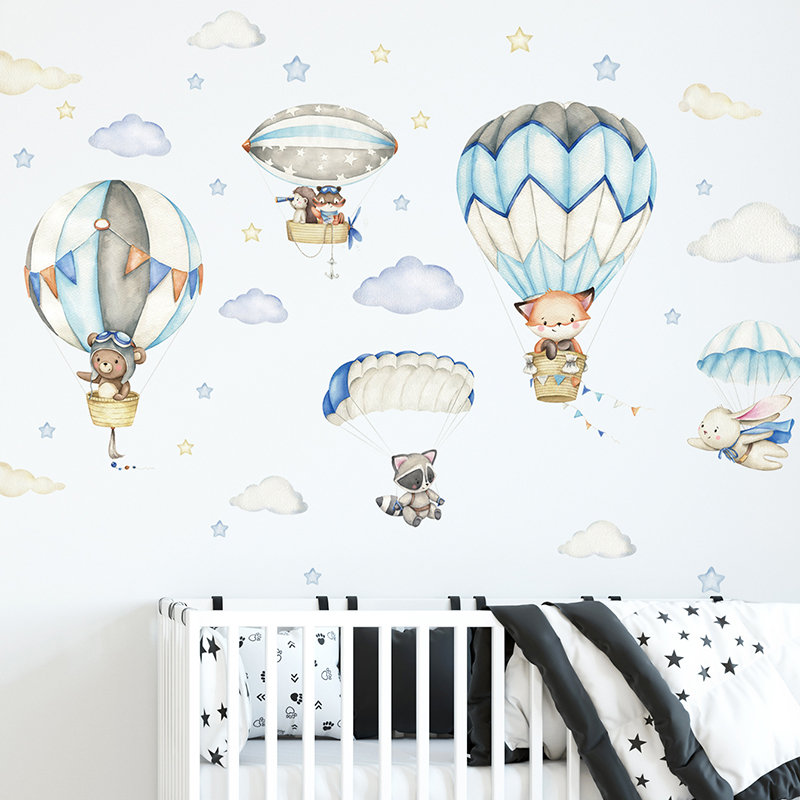 ملصقات حائط على شكل منطاد الهو - مراجعة Baby Nursery Stickers وسعره