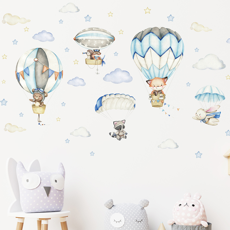 ملصقات حائط على شكل منطاد الهو - مراجعة Baby Nursery Stickers وسعره