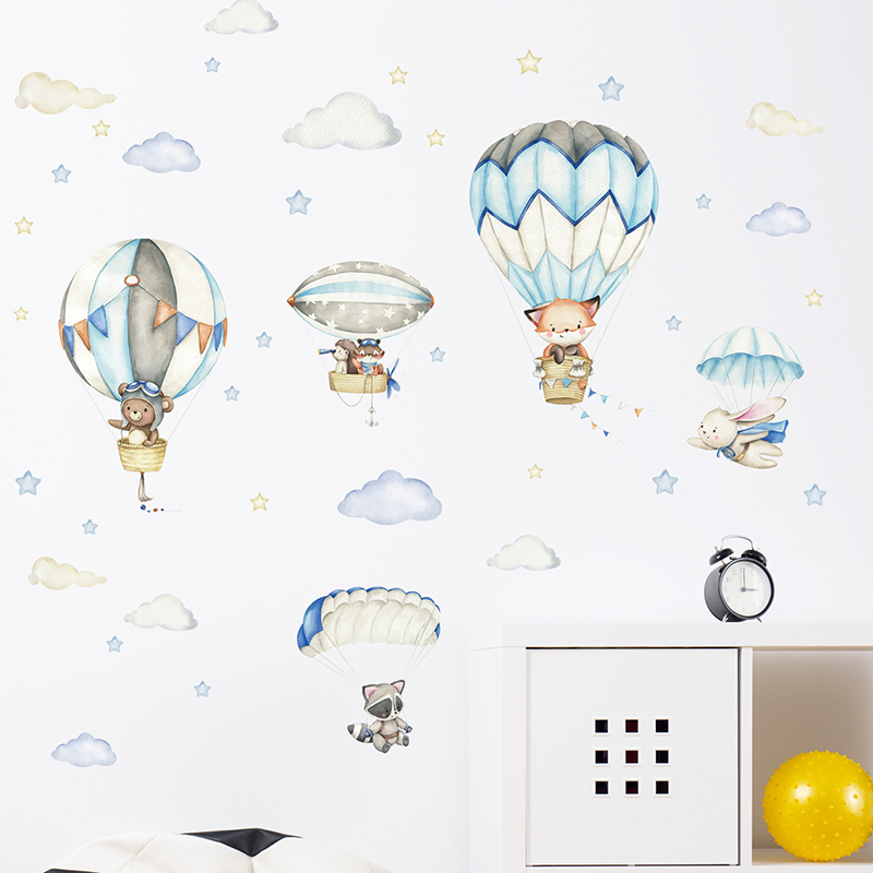 ملصقات حائط على شكل منطاد الهو - مراجعة Baby Nursery Stickers وسعره