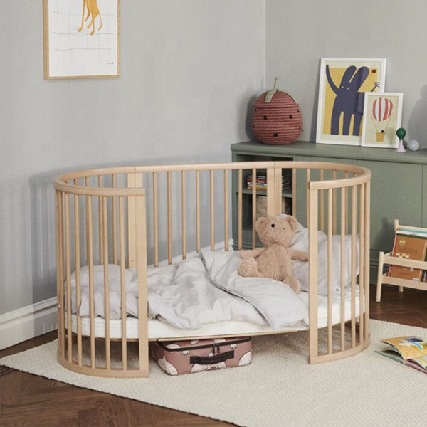 سرير أطفال خشبي بيضاوي الشكل ق - مراجعة Baby Nursery Furniture Sets وسعره