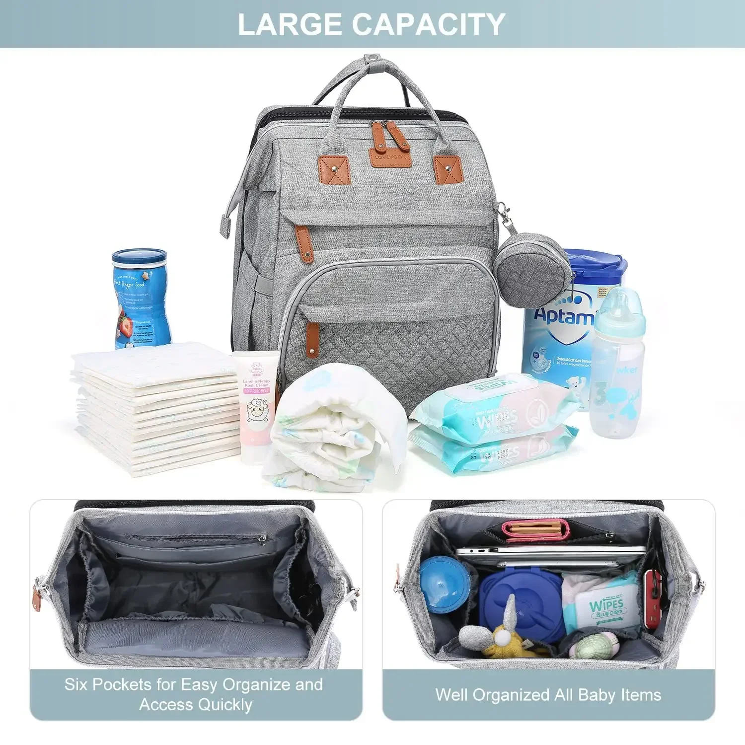 جديد أكياس تغيير الحفاضات الطف - مراجعة Baby Nursery Backpack وسعره