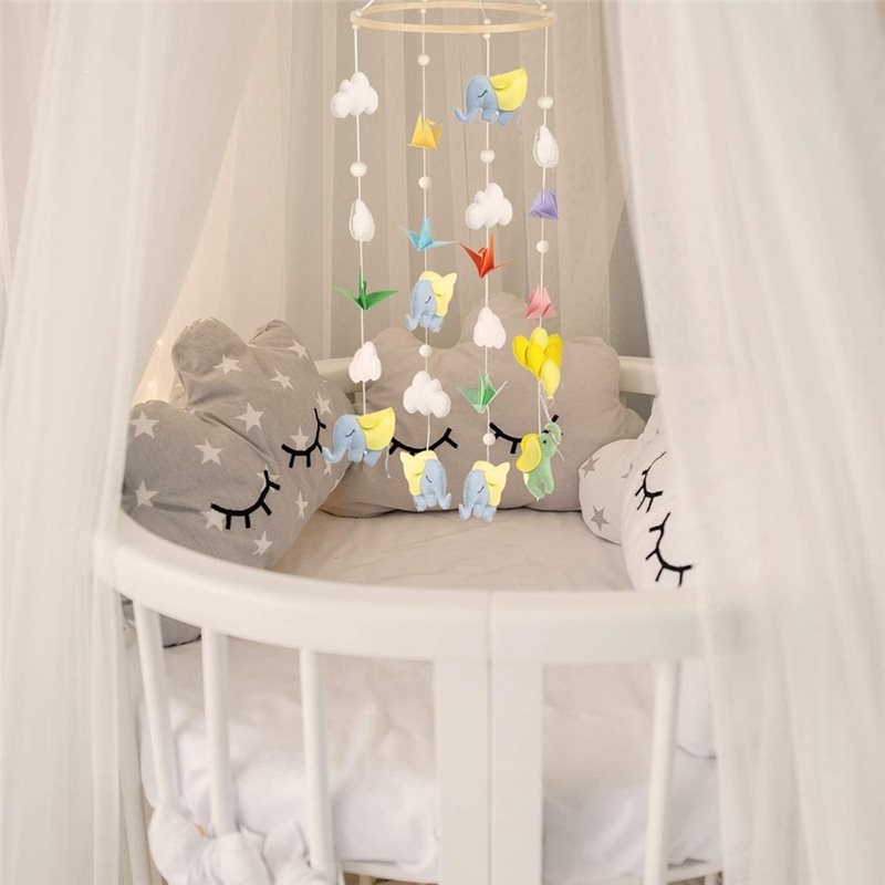 AB11 جرس سقف خشبي متحرك لسرير  - مراجعة Baby Nursery Hangers وسعره