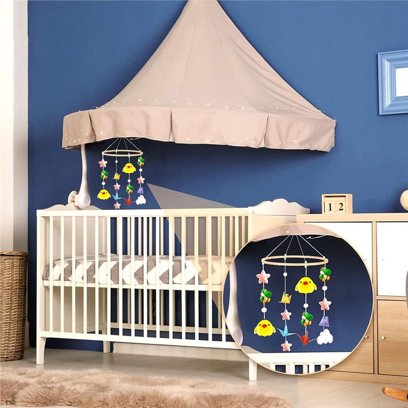 AB11 جرس سقف خشبي متحرك لسرير  - مراجعة Baby Nursery Hangers وسعره