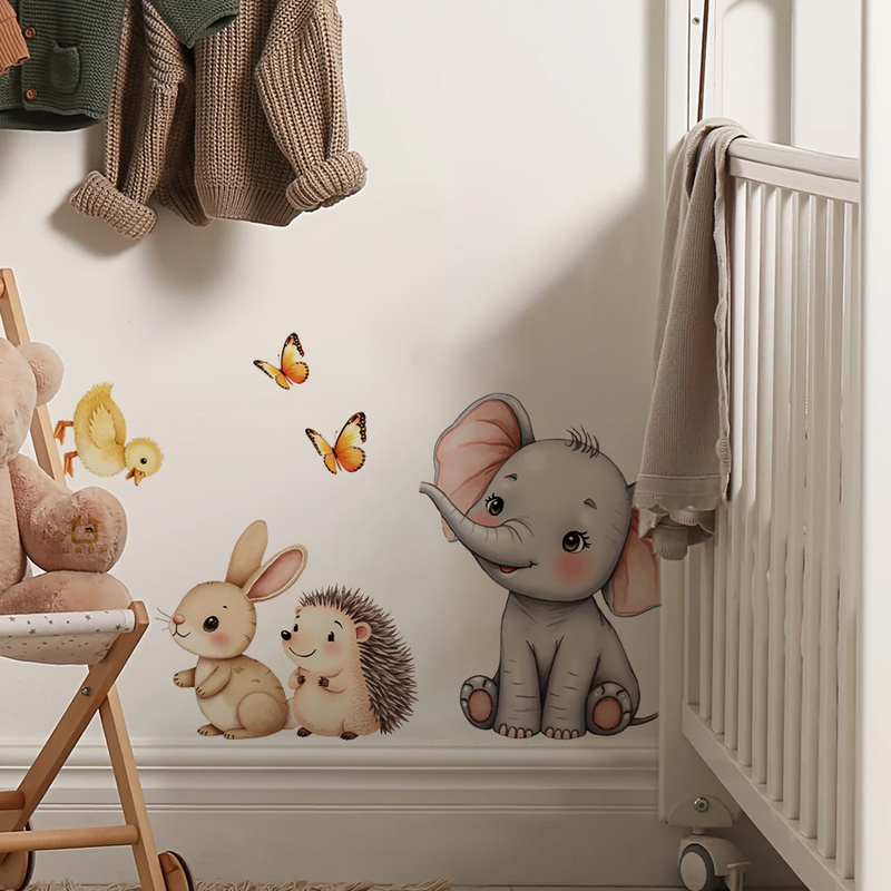 ملصق حائط على شكل حيوانات كرتو - مراجعة Baby Nursery Stickers وسعره