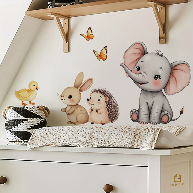 ملصق حائط على شكل حيوانات كرتو - مراجعة Baby Nursery Stickers وسعره