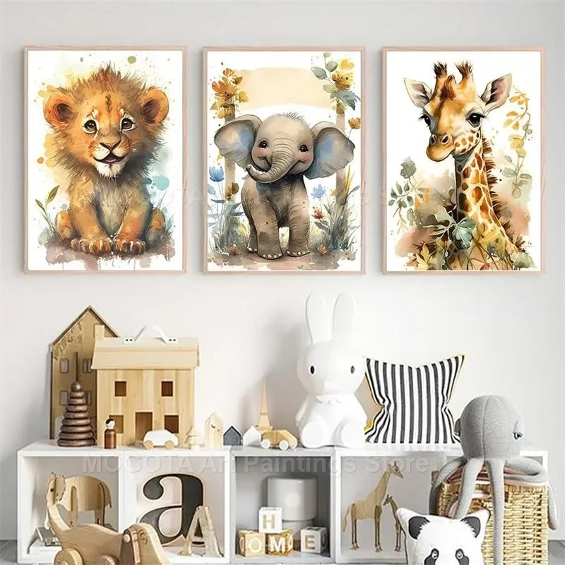 المائية الأسد الزرافة النمر ال - مراجعة Baby Nursery Animal Pictures وسعره