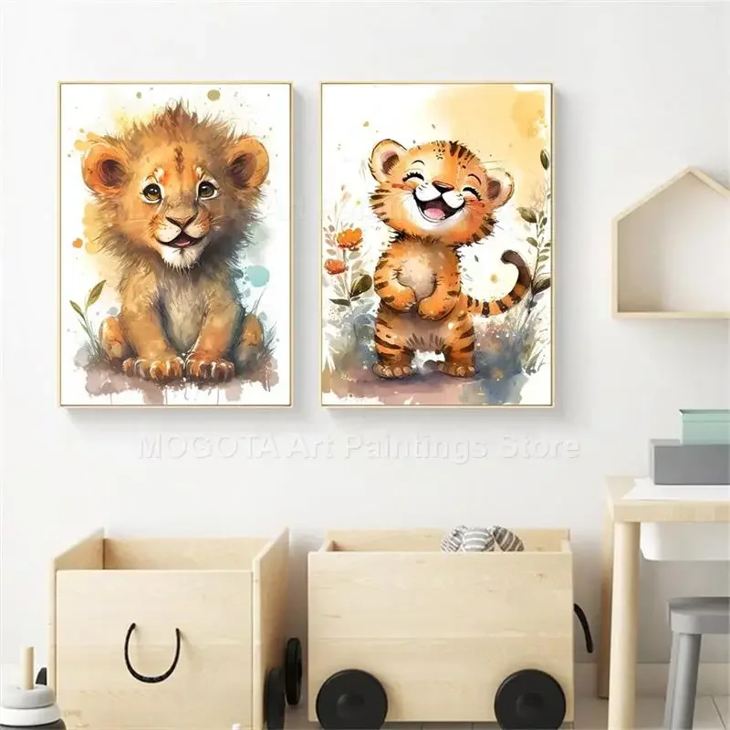 المائية الأسد الزرافة النمر ال - مراجعة Baby Nursery Animal Pictures وسعره