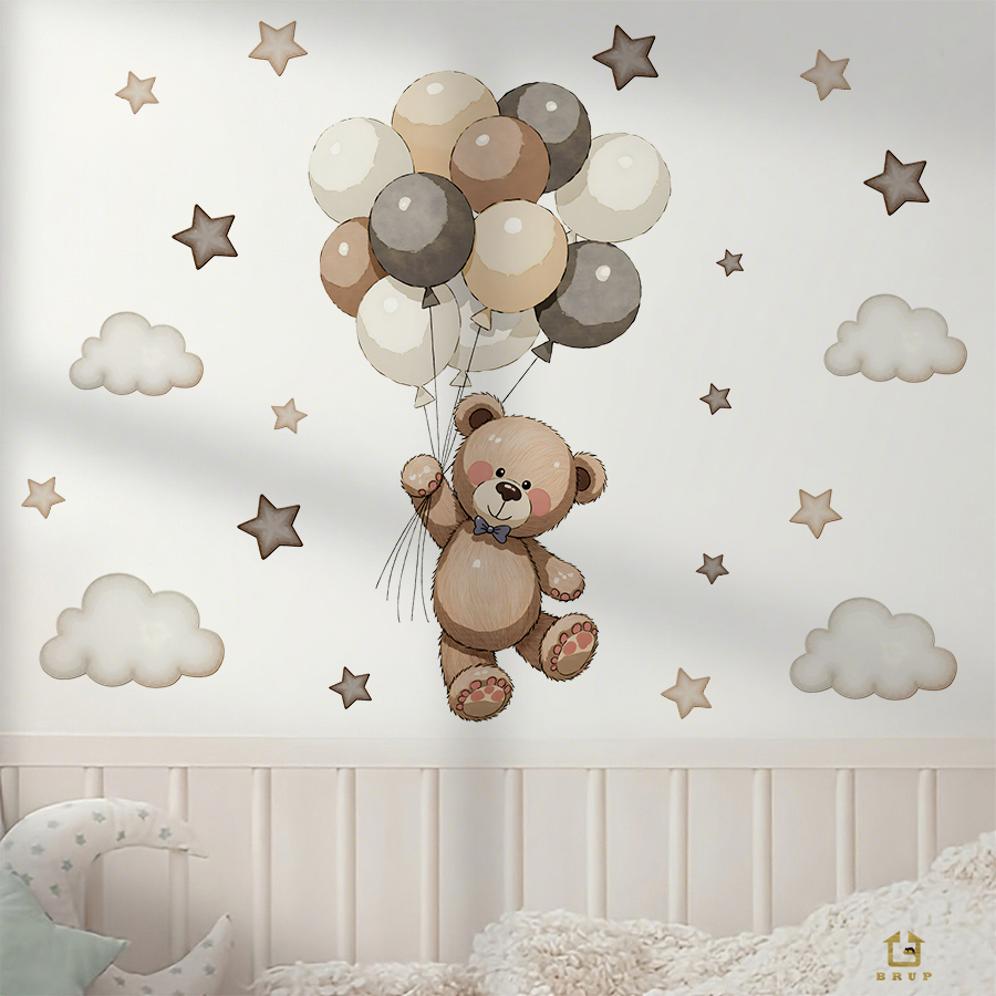 ملصقات حائط على شكل دمية دب را - مراجعة Baby Nursery Stickers وسعره