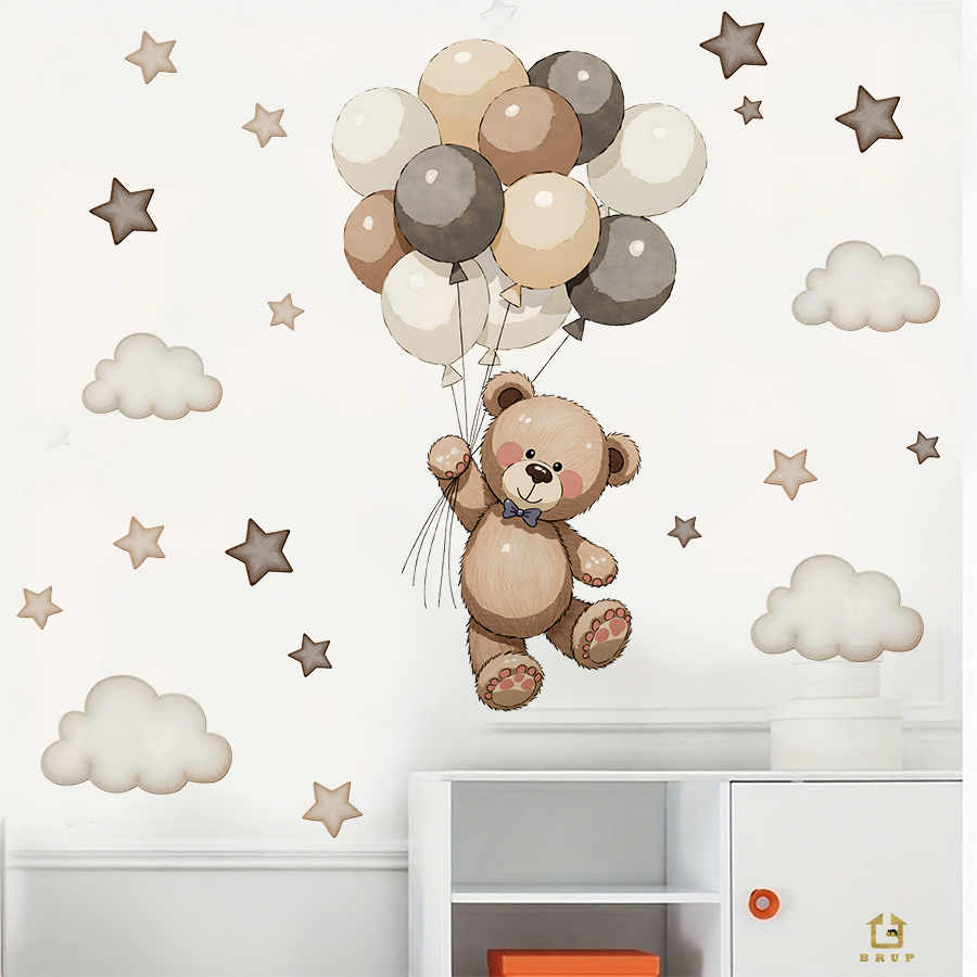 ملصقات حائط على شكل دمية دب را - مراجعة Baby Nursery Stickers وسعره