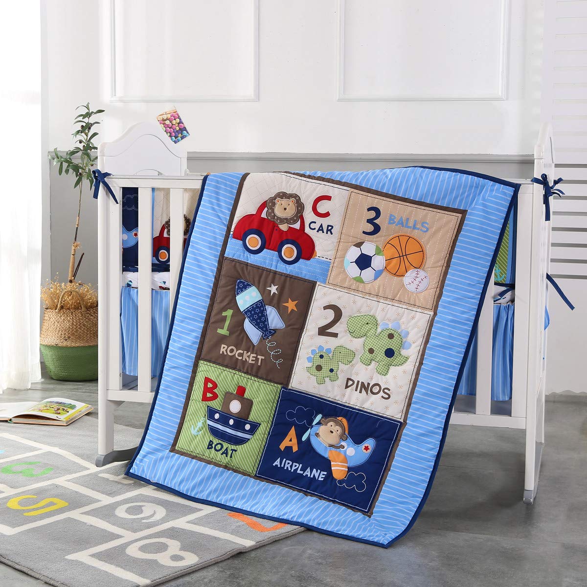 طقم سرير مكون من 7 قطع لغرفة ح - مراجعة Baby Nursery Themes وسعره