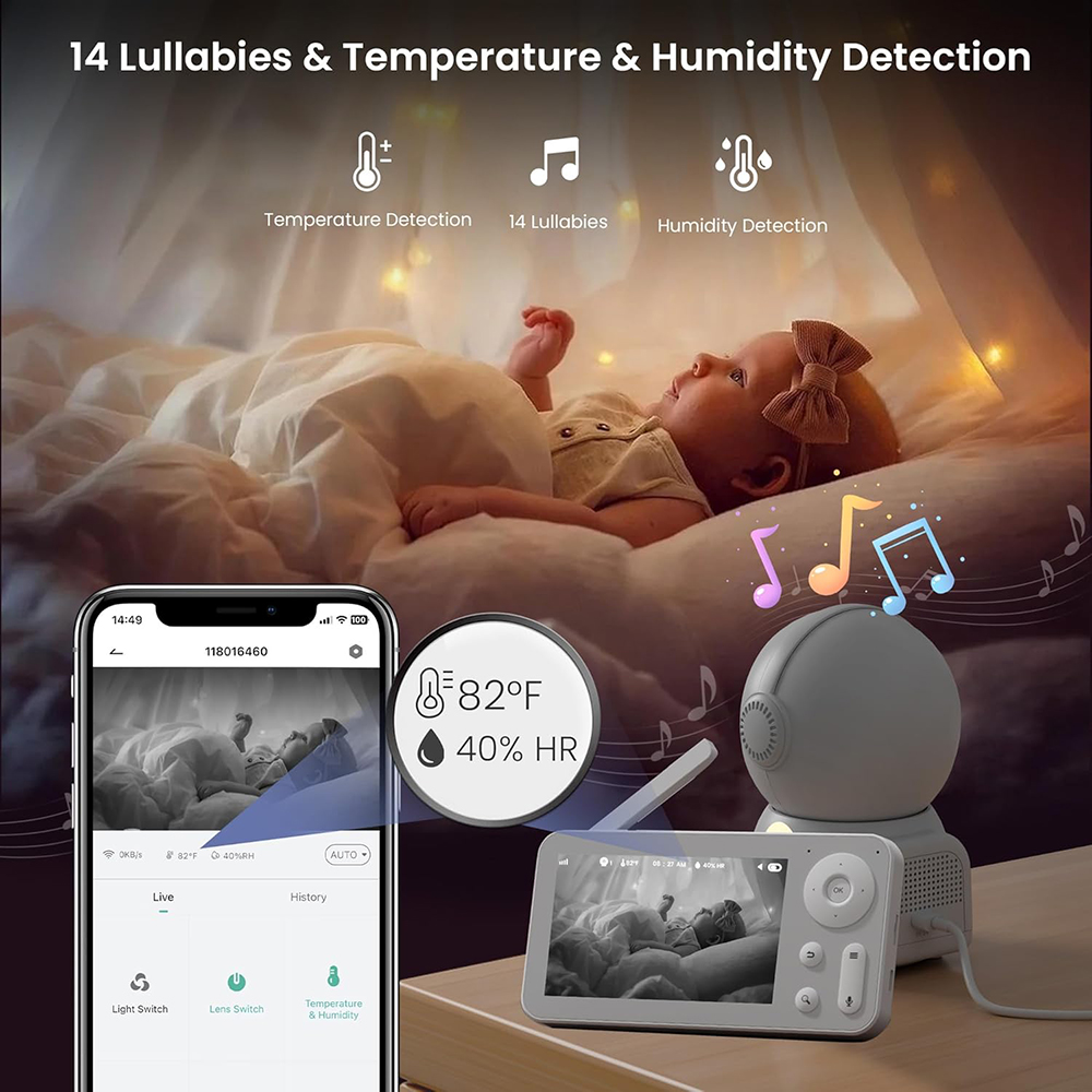 جهاز مراقبة الطفل 2K مع كاميرت - مراجعة Baby Nursery Light وسعره