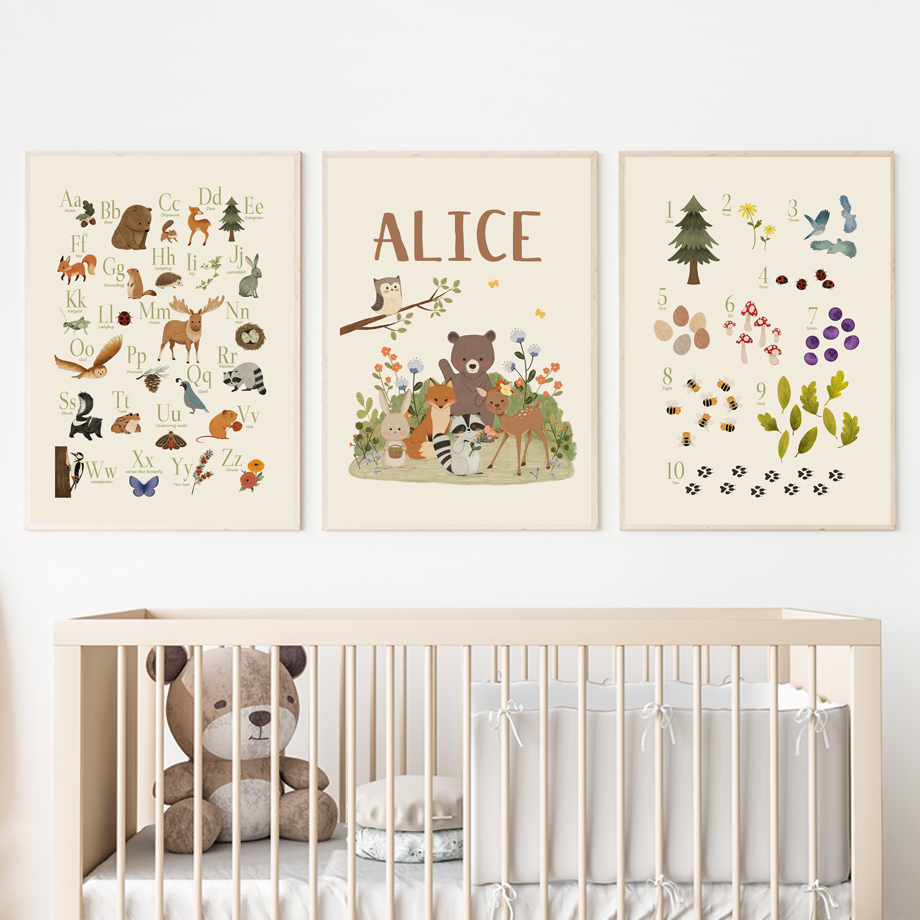 لوحة فنية جدارية بدون إطار بتص - مراجعة Baby Nursery Animal Pictures وسعره