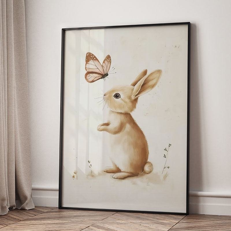 ملصقات حائط على شكل دب وأرنب و - مراجعة Baby Nursery Animal Pictures وسعره