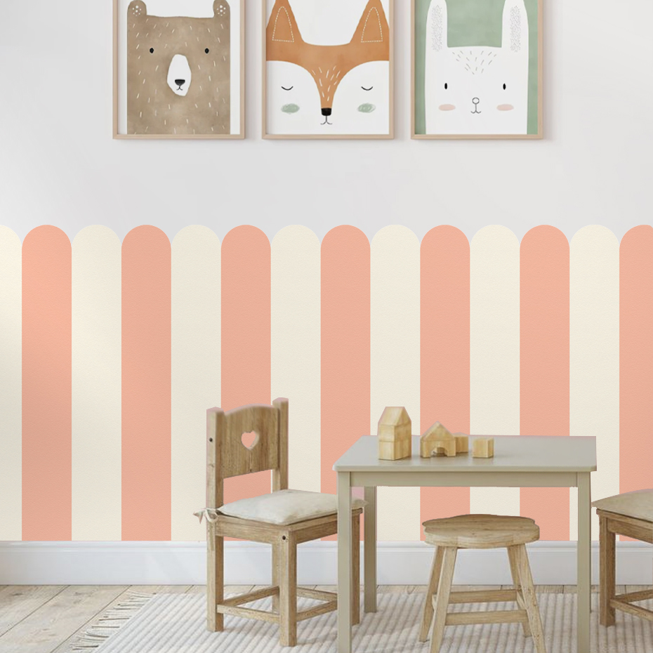 متعدد الألوان عمودي مخطط قوس خ - مراجعة Baby Nursery Stickers وسعره