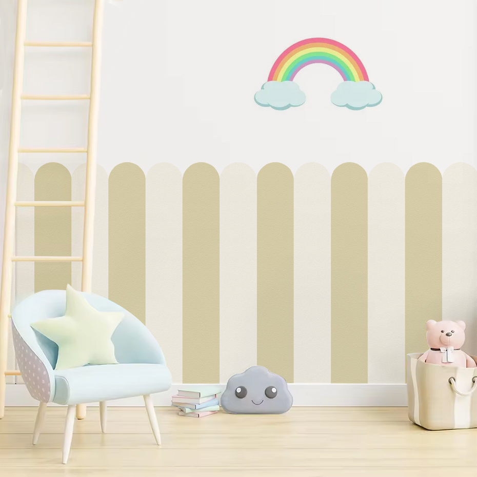 متعدد الألوان عمودي مخطط قوس خ - مراجعة Baby Nursery Stickers وسعره
