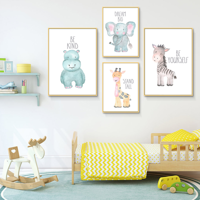 طفل الحيوان الأسد الفيل الزراف - مراجعة Baby Nursery Animal Pictures وسعره