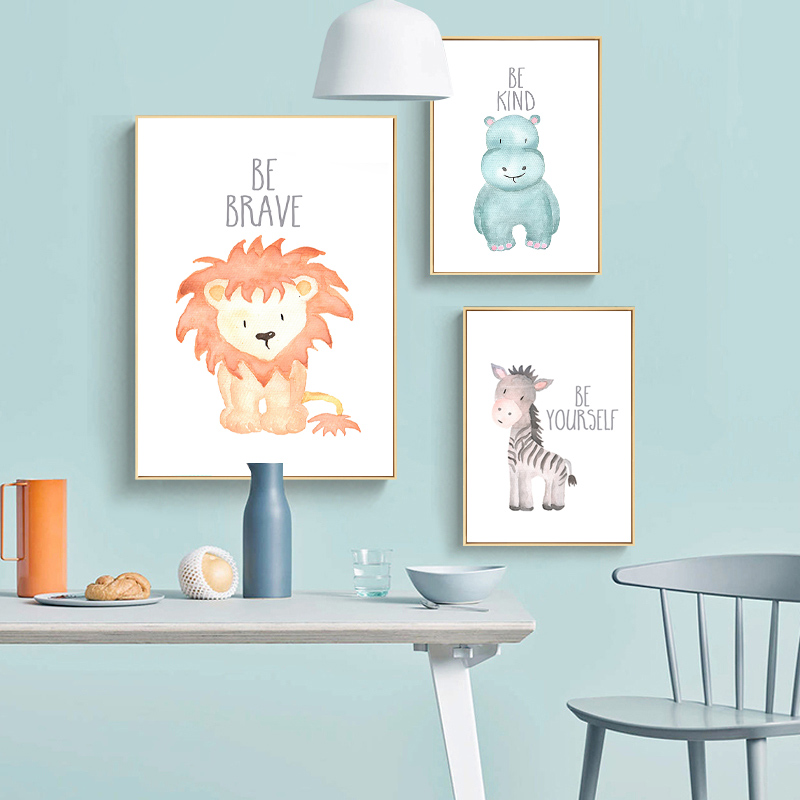 طفل الحيوان الأسد الفيل الزراف - مراجعة Baby Nursery Animal Pictures وسعره